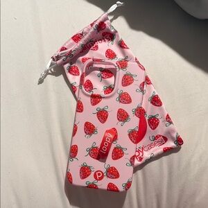 iPhone 14 Pro Max Loopy Case Pink and Red Strawberry Phone Accessory